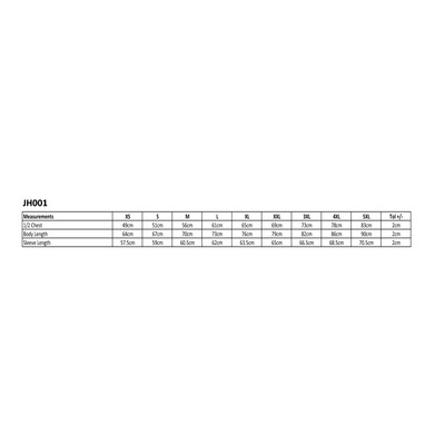 Hoody - Sizes